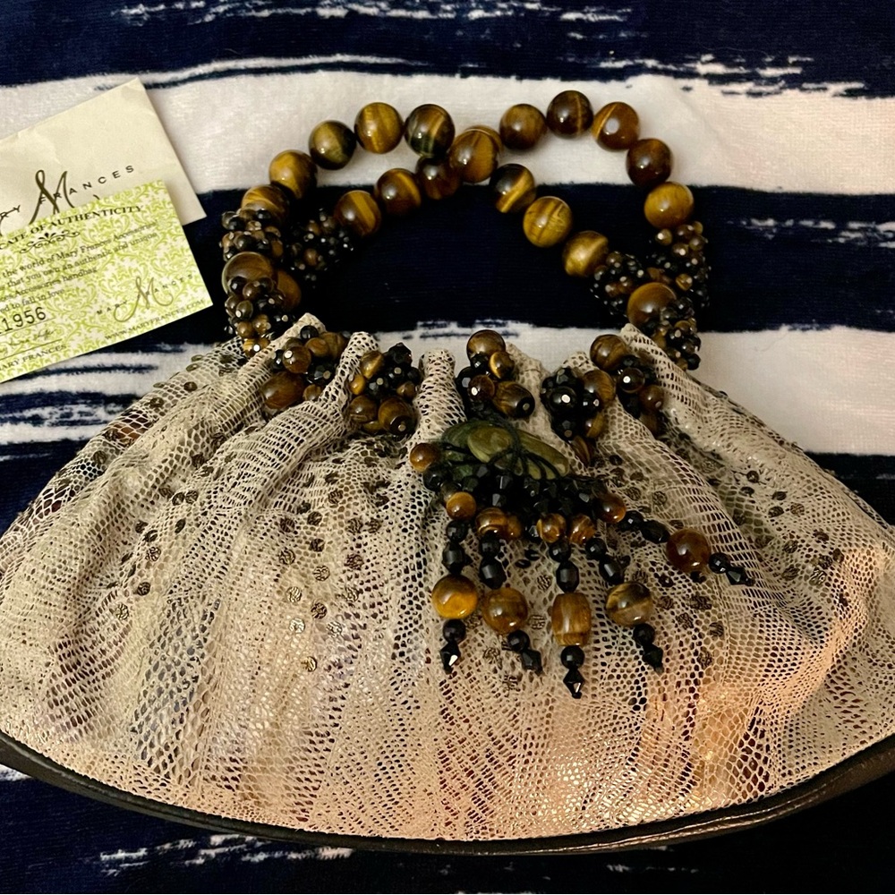 Mary Frances event or event purse. Multi color, multi textures and hand beading